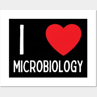 I Love Heart Microbiology Posters and Art